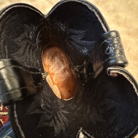 Tony Lama women's black cowboy boots size 7.5B - Picture 3 of 8